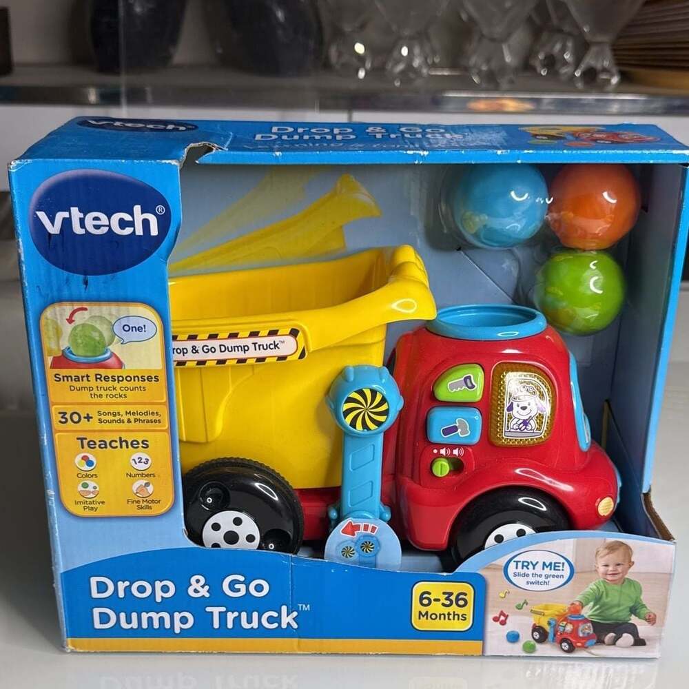 VTech Drop & Go Dump Truck Toy with Sounds and 3 Balls